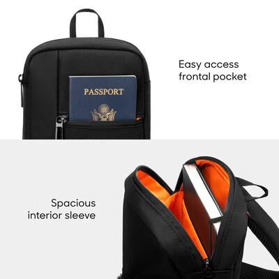 Sharper Image Signature Crossbody Bag, Water Resistant Sling Backpack, Daypack Shoulder / Chest Bag for Travel, Hiking, Outdoor, Black Sharper Image Signature Crossbody Bag, Water Resistant Sling Backpack, Daypack Shoulder / Chest Bag for Travel, Hiking, Outdoor, Black