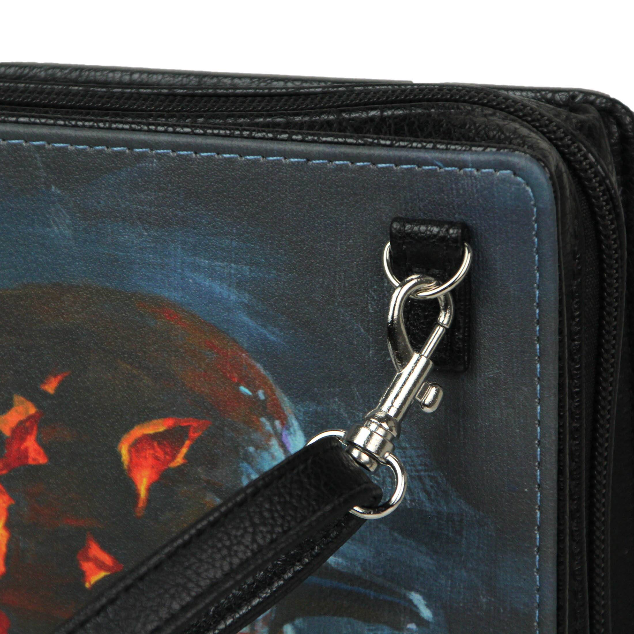 Alt View 5. Things2Die4 - Sleepy Hollow Book Clutch with Strap, Gothic Fashion for Classic Horror Fans - Blue.