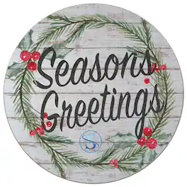 Jardine - Southern West Virginia Community and Technical College 20'' x 20'' Season's Greetings Circle - White