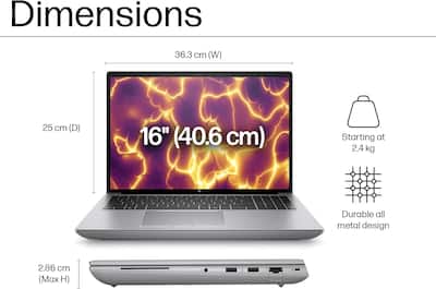 HP ZBook Fury 16 G11 Workstation Laptop 16'' 4K NVIDIA RTX 2000Ada HP ZBook Fury 16 G11 Workstation Laptop 16'' 4K NVIDIA RTX 2000Ada