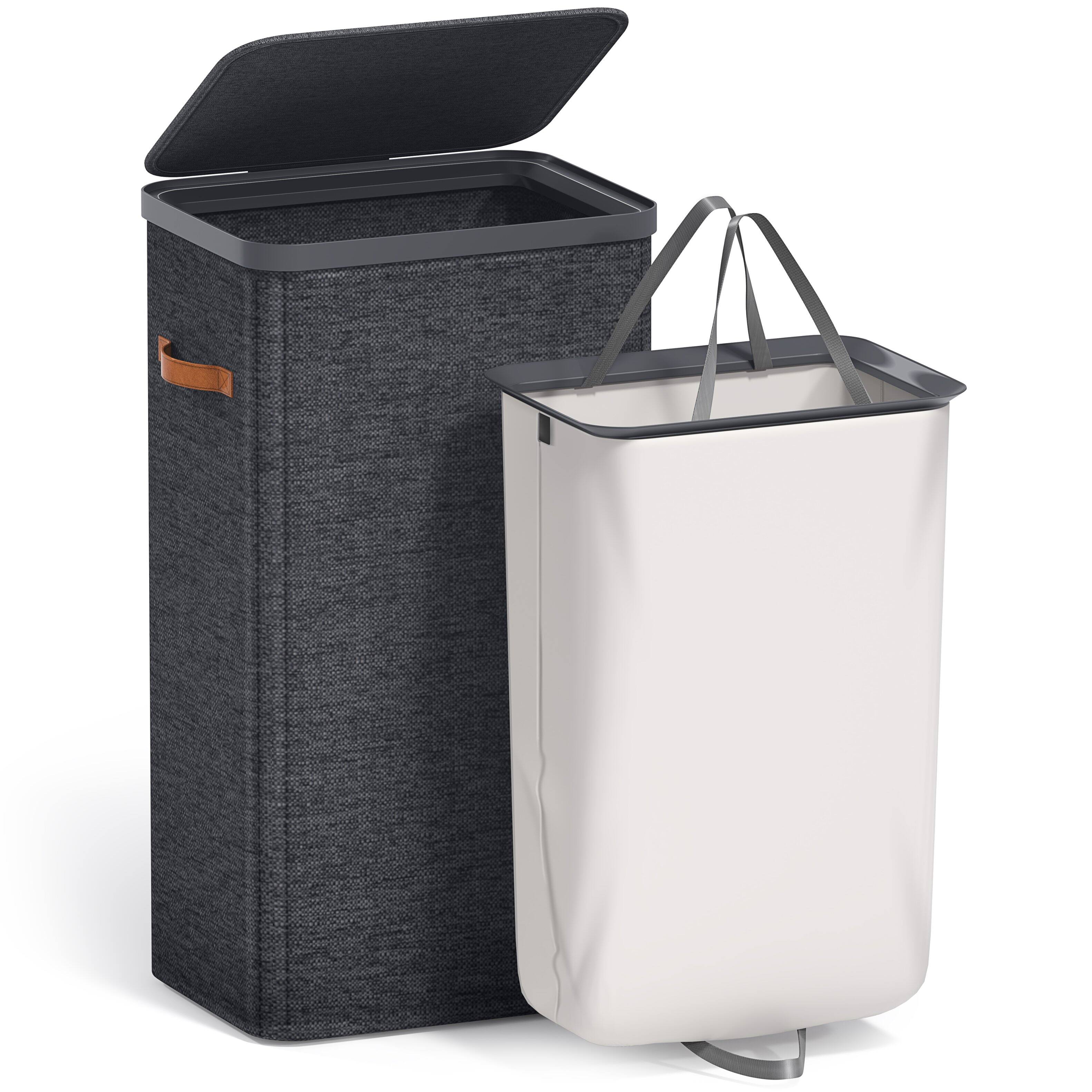 Alt View 7. Sorbus - Sorbus Fabric Laundry Hamper, Collapsible 1-Compartment Laundry Basket with Removable Laundry Bag - Black.