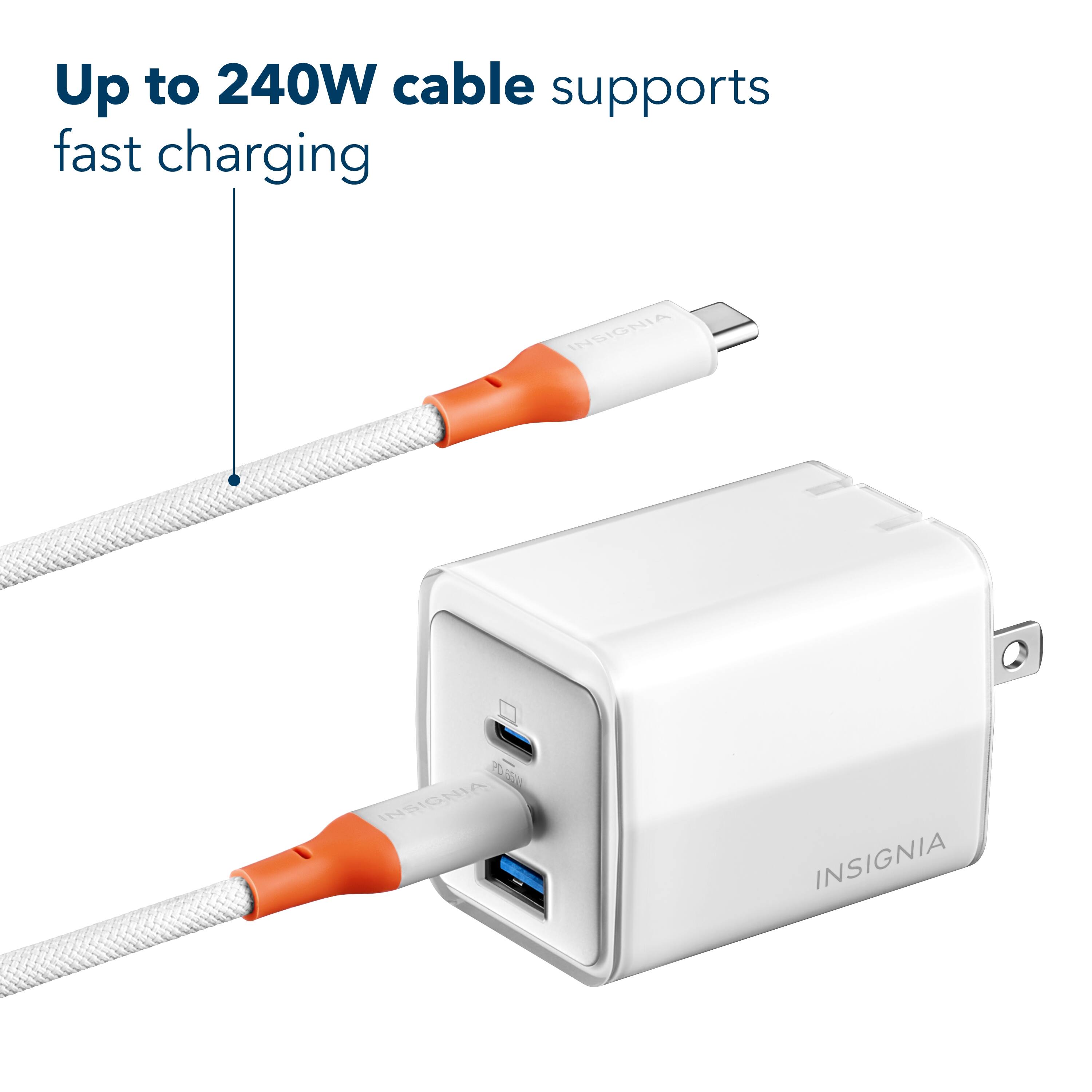 Up to 240W cable supports fast charging