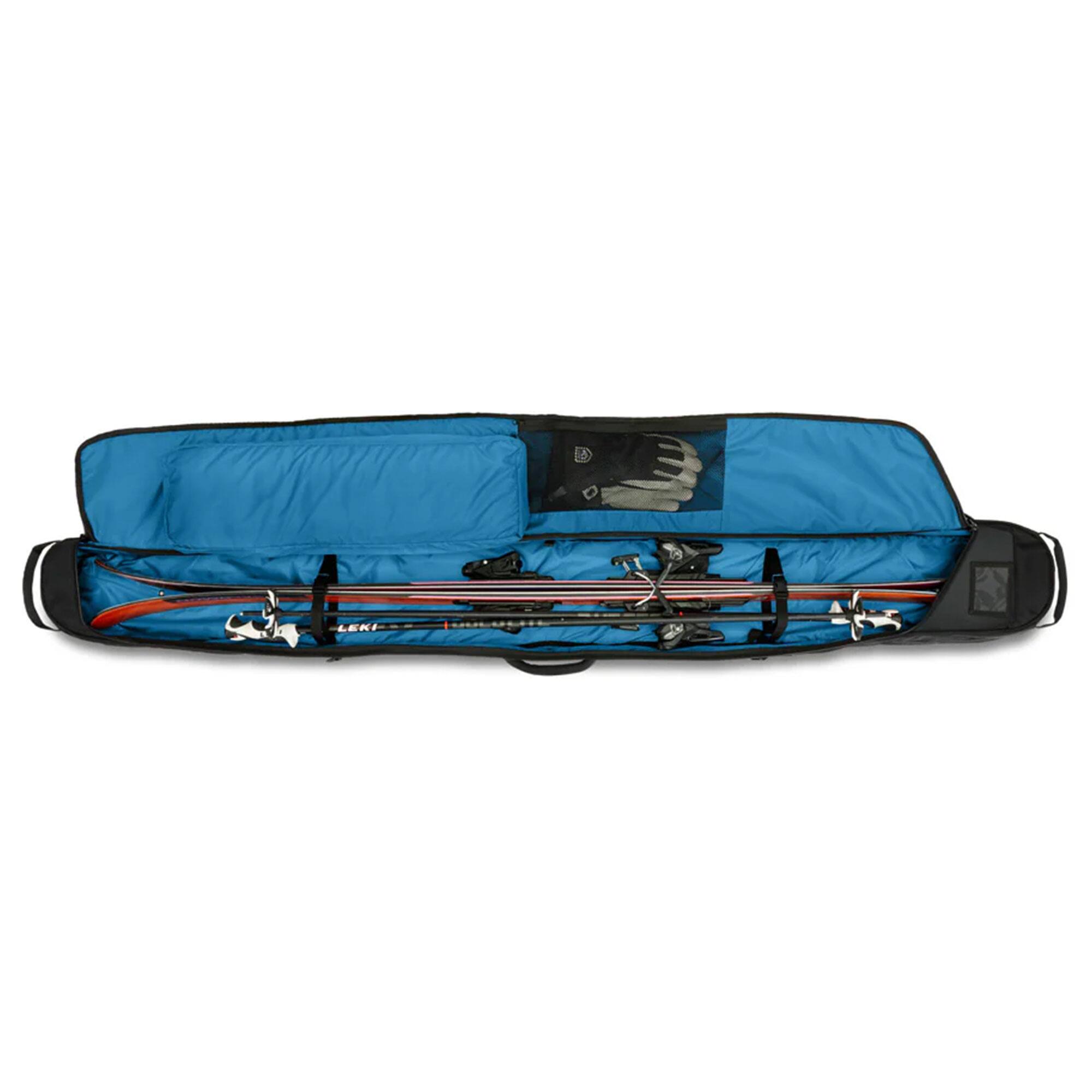Alt View 7. Sportube - Sportube Traveler Lightweight Fully Padded Single Pair Ski Bag w/ Storage Pocket - Azure.