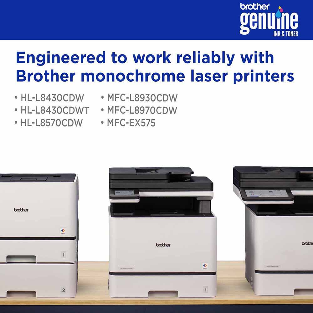 brother genuine INK & TONER Engineered to work reliably with Brother monochrome laser printers HL-L8430CDW MFC-L8930CDW HL-L8430CDWT MFC-L8970CDW HL-L8570CDW MFC-EX575