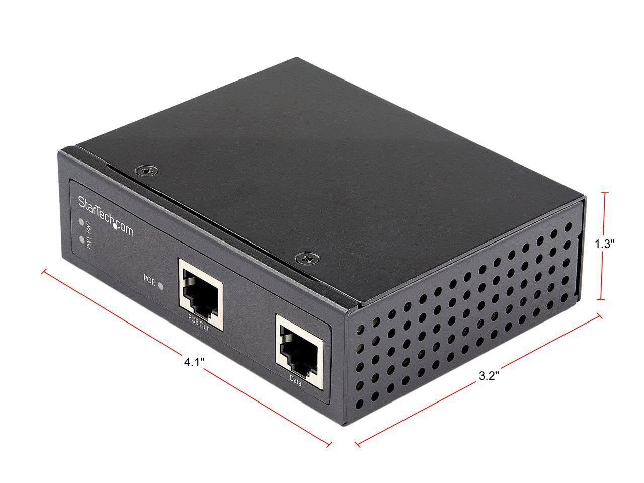StarTech.com PW2 POE x 1.3" POE Out 4.1" Data 3.2"
