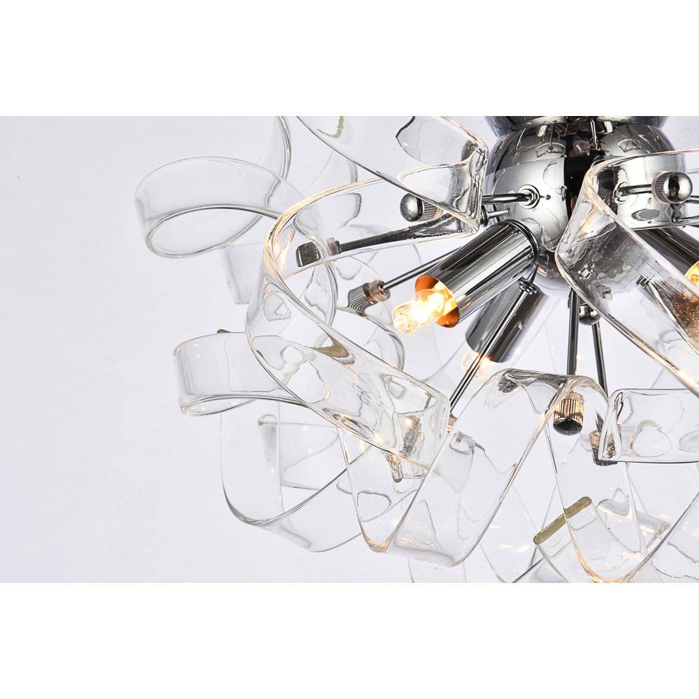 Alt View 2. Elegant Lighting - Ritz 4 Light Chrome Flush Mount - Chrome.