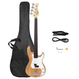 Winado - 39"Right Handed Full Size Electric Bass Guitar Beginner Kit 4 String Exquisite Basswood Bass /W Cable, Strap, Bag