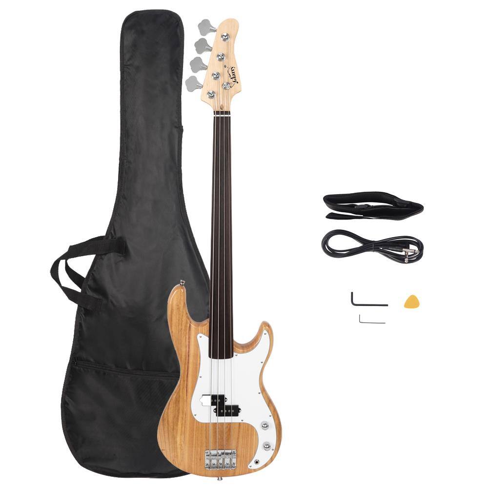 Front. Winado - Electric Bass Guitar 4 String  Full Size Basswood Right Handed.