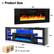 Product Size
- 40.1" (Width)
- 15.1" (Height)
- 24.2" (Depth)
- 10.6" (Shelf Height)
- 8.7" (Shelf Width)
- 10.6" (Shelf Depth)
- 23.6" (Side Height)
- 70.9" (Overall Length)
1. Fireplace
2. TV Console Table
BOX A
BOX B