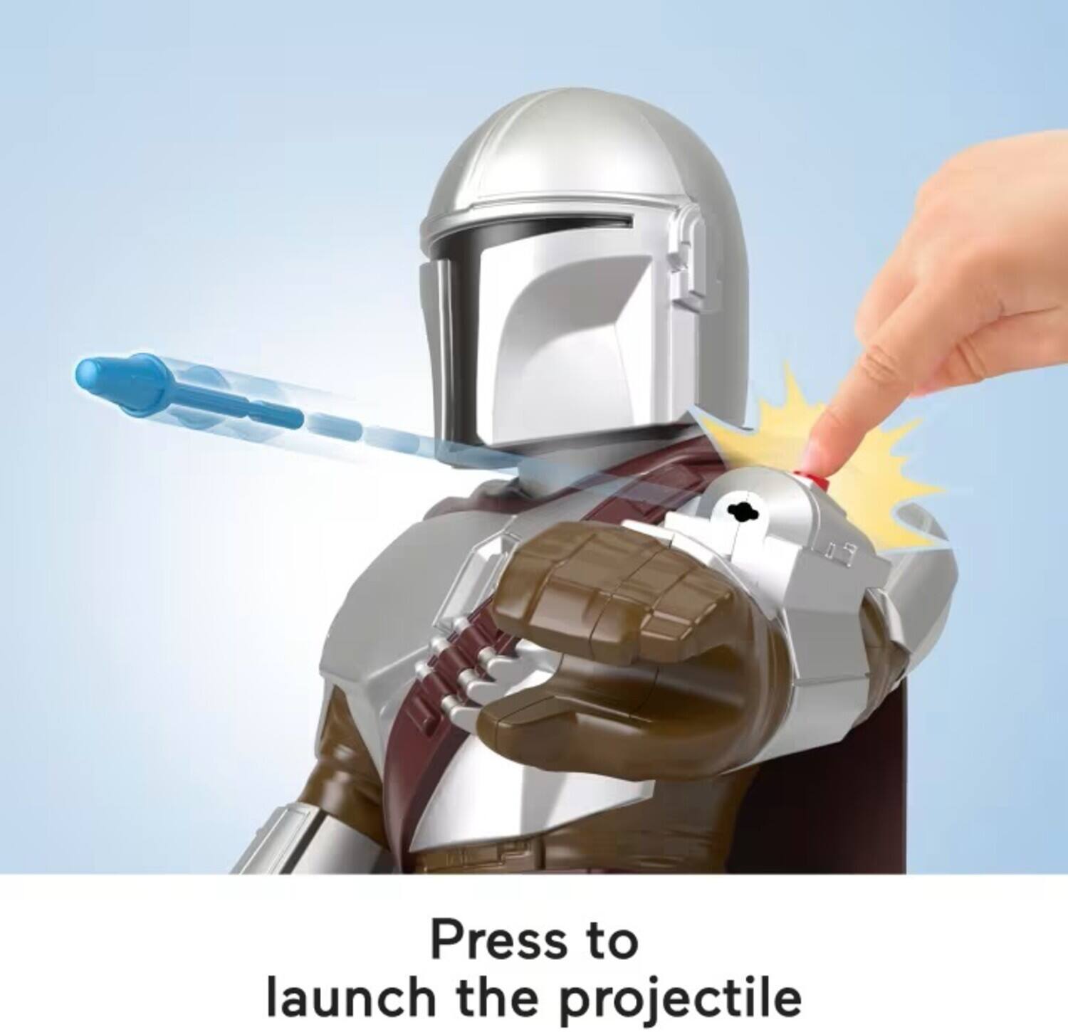 Press to launch the projectile.