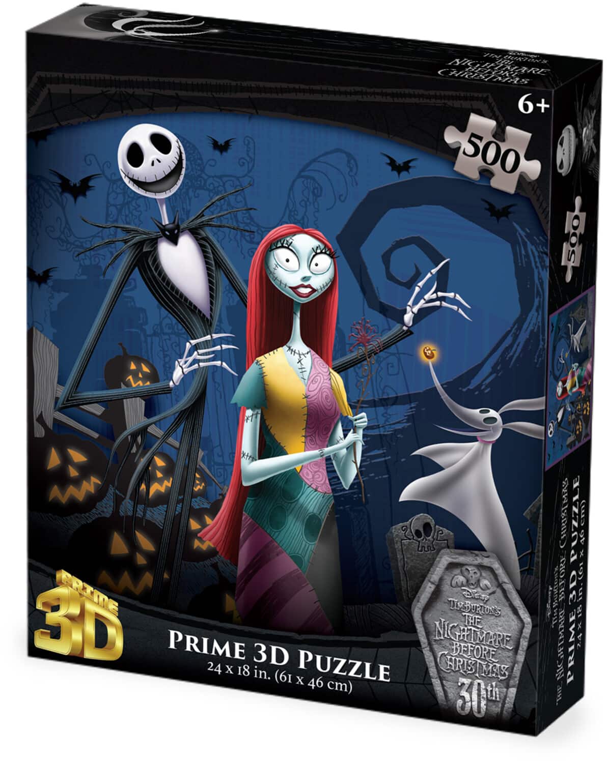 PopMarket - The Nightmare Before Christmas Jack, Sally and Zero 500pc 24x18 in 3D Lenticular Puzzle - COLLECTIBLES - Multicolor price history on PriceWatchPro