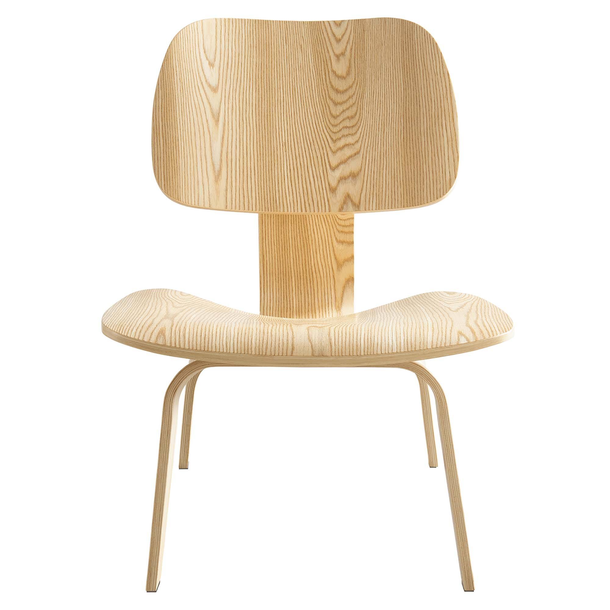 Alt View 4. Modway - Fathom Wood Lounge Chair by Modway - Natural.