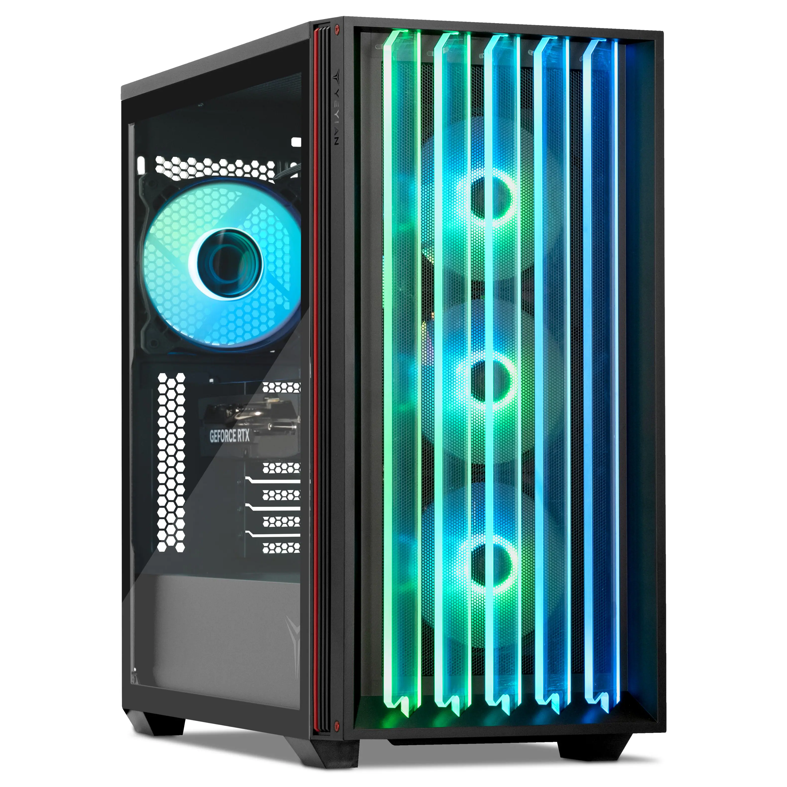 YEYIAN - Gaming PC. Core i5 14400F, RTX 5060 8GB GDDR7, 1TB NVMe, 16GB DDR5, 650W 80+ Gold. Model YPI-MS44F0B-5601B