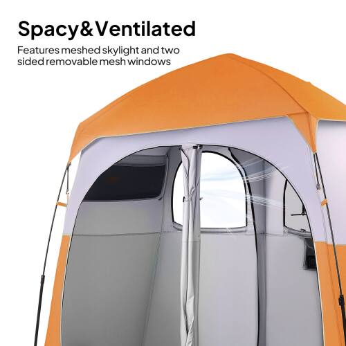 Spacy & Ventilated  
Features meshed skylight and two sided removable mesh windows