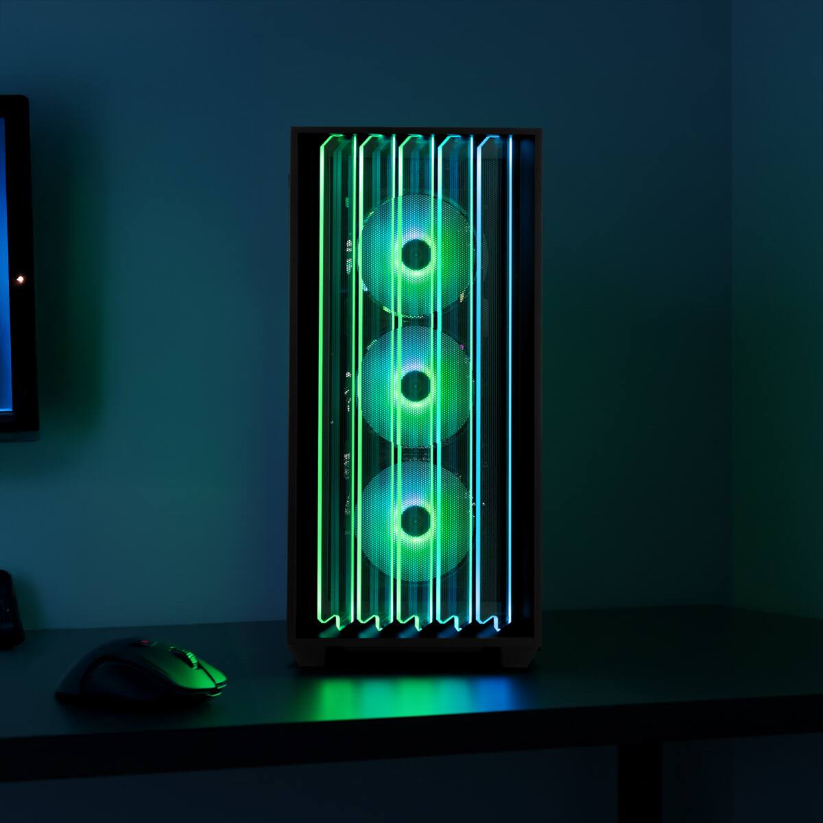 Alt View 8. YEYIAN - YEYIAN Gaming PC. Core i5 14400F, NVIDIA RTX 5060 , 1TB NVMe, 32GB DDR5, 650W, W11 Home. Model YPI-MS44F0C-5601B.