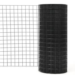 Costway - 24''x50’ Hardware Cloth 16 Gauge Vinyl Coated Welded Wire Mesh 1.5'' - Black