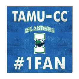 Jardine - Texas A&M Corpus Christi Islanders 10" x 10" #1 Fan Plaque - Blue