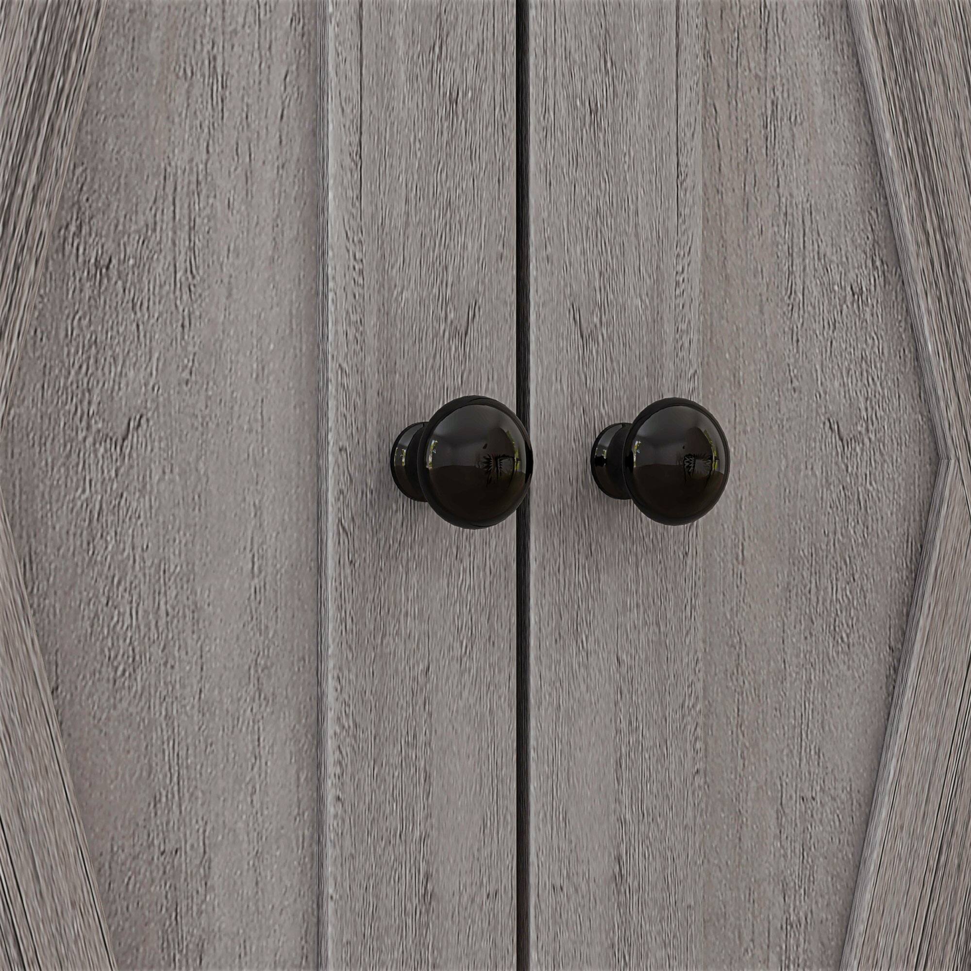 Alt View 8. Homcom - Farmhouse Barn Door Accent Cabinet, Kitchen Sideboard Storage Cabinet with Drawer & Adjustable Shelf for Living Room - Gray.