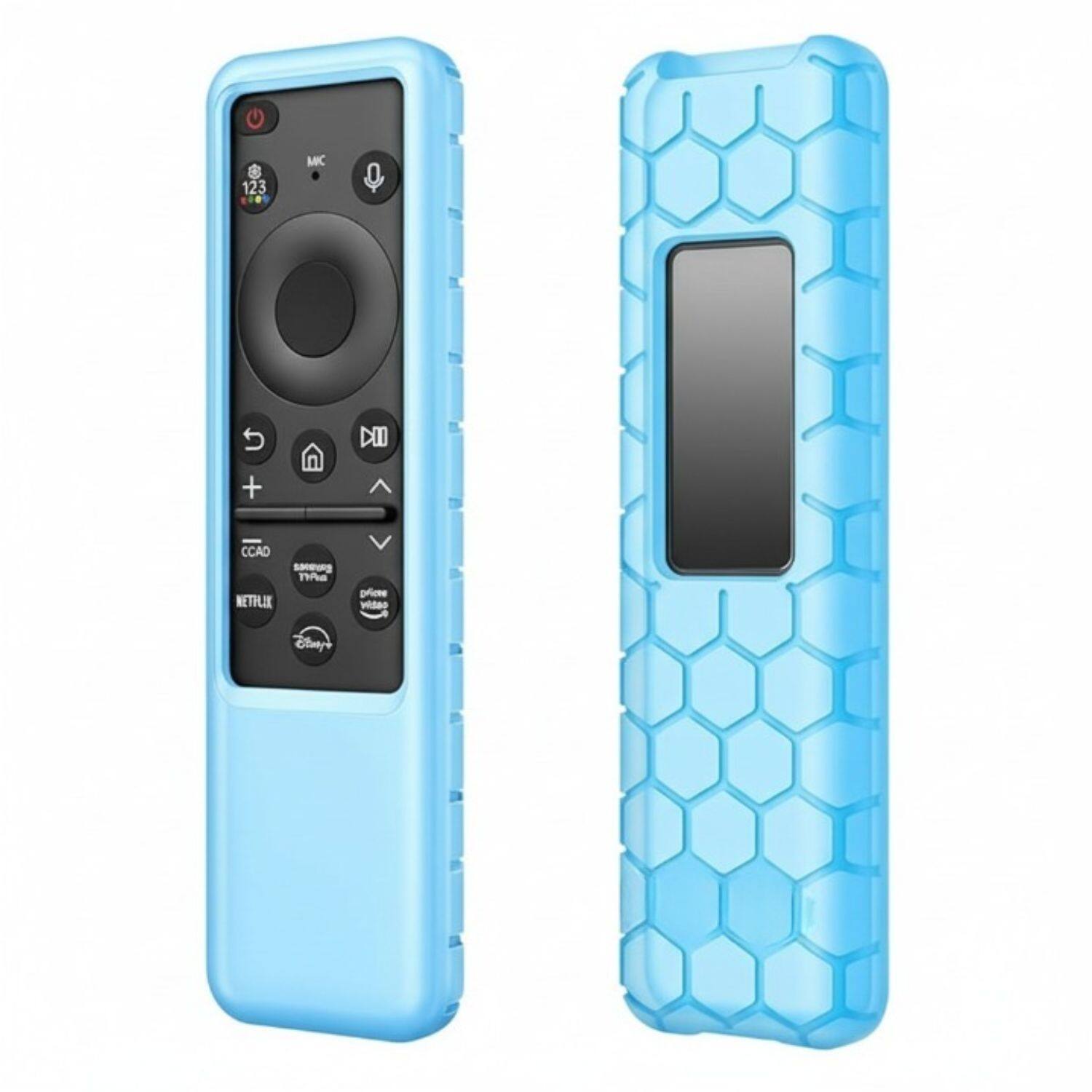 Stock Preferred - Remote Case for Samsung Smart Solar Cell Remote Control 2023 TM2360E Kids Cover Sky Blue Glow - Sky Blue Glow