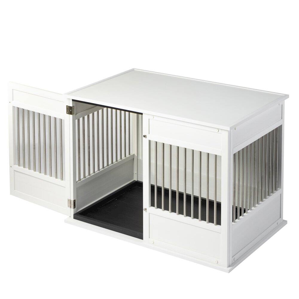 Alt View 1. New Age Pet - New Age Pet ECOFLEX Horizon Dog Crate - Antique White X-Large.