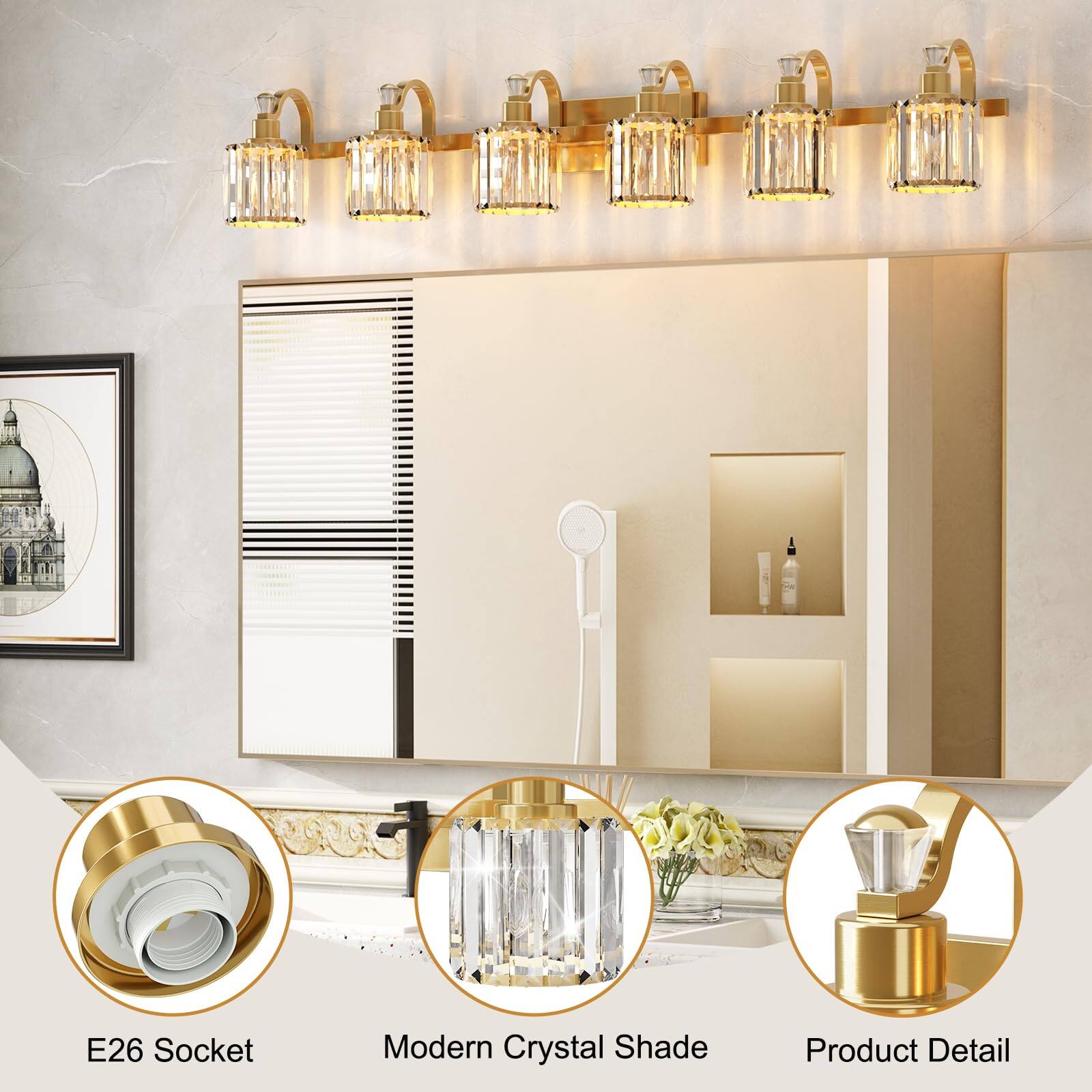 E26 Socket  
Modern Crystal Shade  
Product Detail