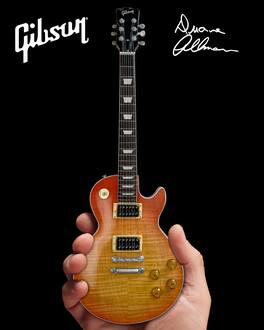 Duane Allman - Axe Heaven Duane Allman Gibson 1959 Les Paul Cherry Sunburst Mini Guitar Replica - Collectibles - Multicolor