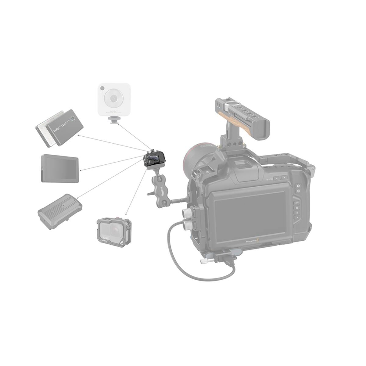Alt View 6. Smallrig - SmallRig Drop-In HawkLock Universal Mini Quick Release Plate and Clamp.