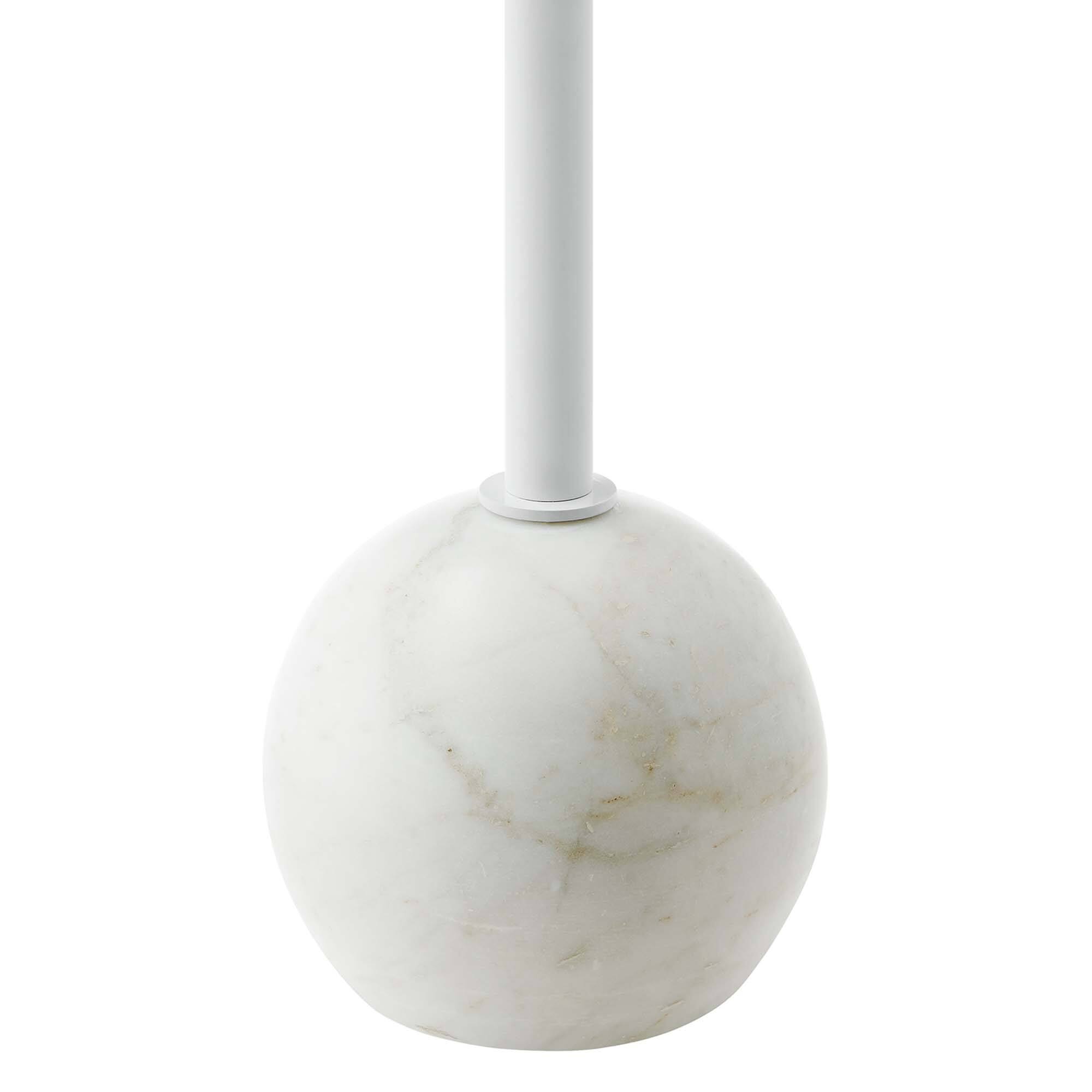 Alt View 5. Modway - Aliza Round White Marble Side Table by Modway - White White.