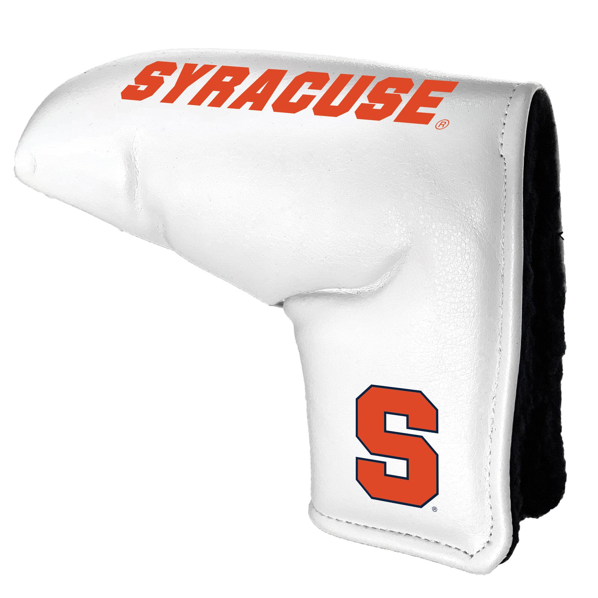 Front. Team Golf - Syracuse Orange Tour Blade Putter Cover - White.