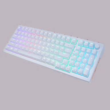 Left. iBUYPOWER - iBUYPOWER MK9 Pro RGB Mechanical Gaming Keyboard - White, Linear Switches - White.