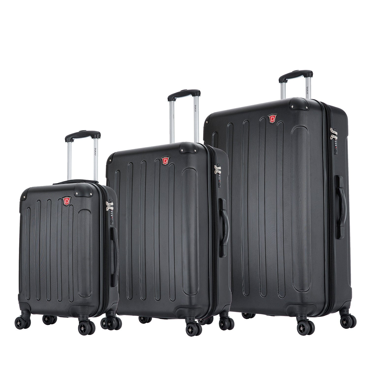 "DUKAP - Intely Smart Hardside 3 Piece Luggage Set 20""/28""/32"" + USB Port + integrated weight scale - Black" price history on PriceWatchPro