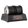 VEVOR - Rock Tumbler Kit, 8 lbs Rock Polishing Kit, 4 Speed Settings 9-Day Polishing Timer Stone Polishing Kit, Double Barrel - Orange + Black