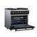 Alt View 10. Forno Appliances - Massimo 5.36 Cu. Ft. Freestanding Gas Convection Range with Air Fryer Kit, Wok Support & Griddle - Black.