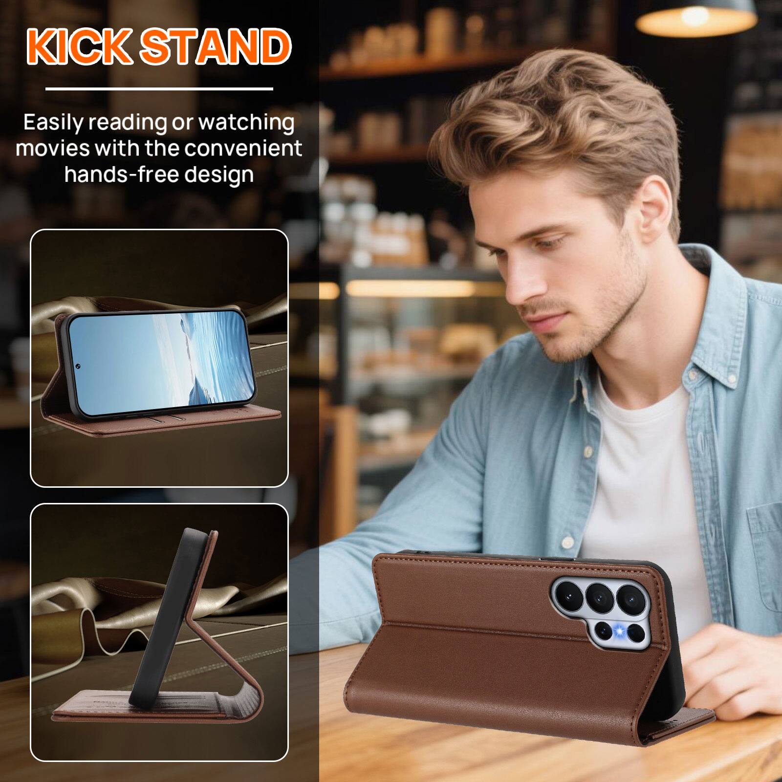 KICK STAND

Easily reading or watching movies with the convenient hands-free design