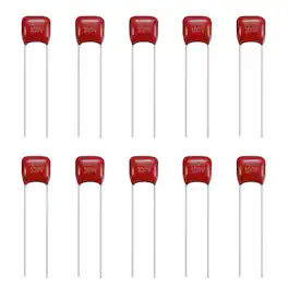 Unique Bargains - 20pcs 0.0033uF 100V CBB21/CBB22 Metallized Polypropylene Film Capacitor Kit for Electronics - Red