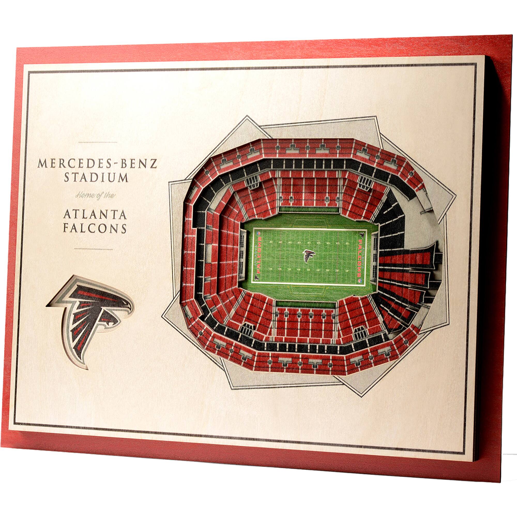 YouTheFan - Atlanta Falcons 17'' x 13'' 5-Layer StadiumViews 3D Wall Art - Brown price history on PriceWatchPro
