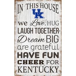 Fan Creations - Kentucky Wildcats 11'' x 19'' Team In This House Sign - Multicolor