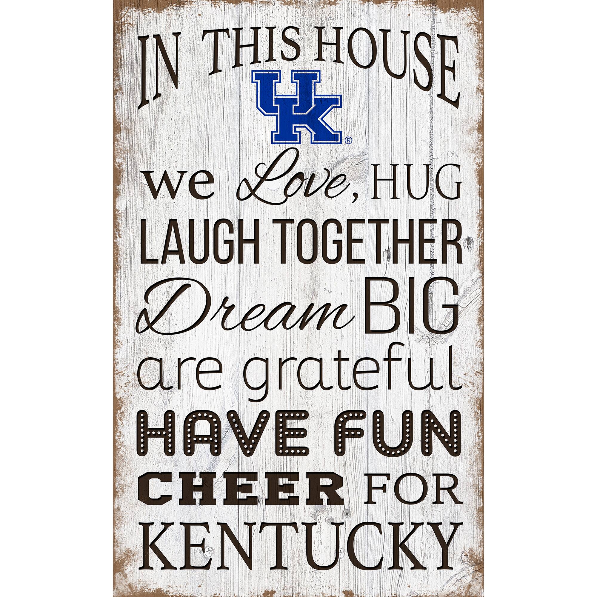 Kentucky Wildcats 11'' x 19'' Team In This House Sign