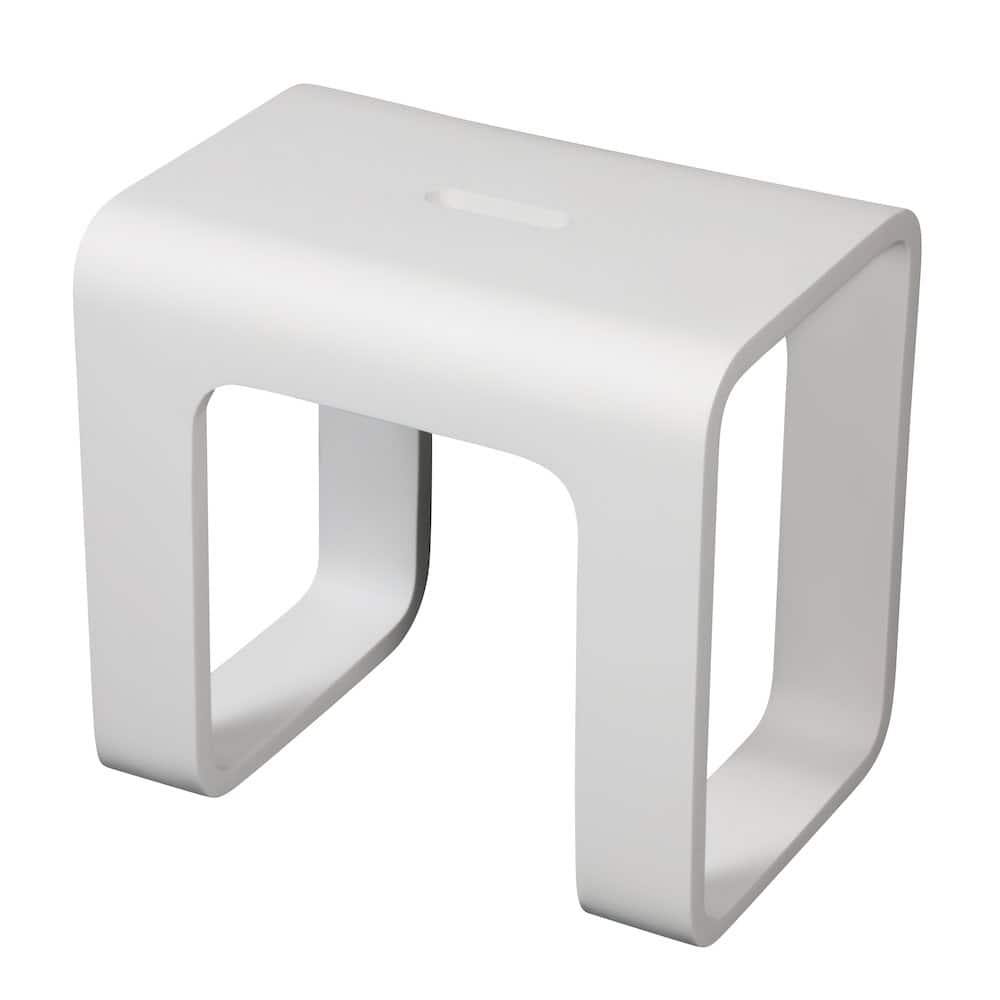 Alfi - Matte Solid Surface Resin Bathroom / Shower Stool - White