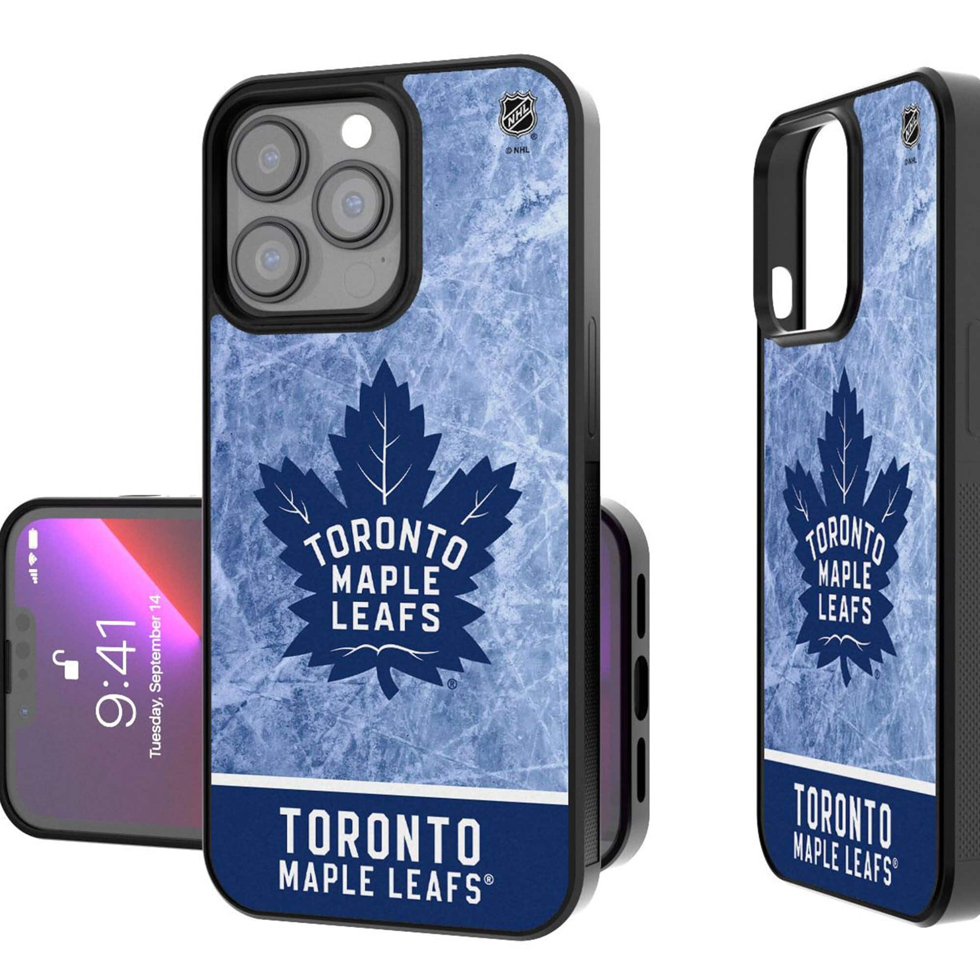 Keyscaper - Toronto Maple Leafs iPhone Bump Ice Design Case - 15 Plus - Multicolor
