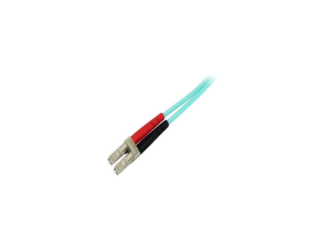 Alt View 1. StarTech.com - StarTech.com 450FBLCLC2 Aqua OM4 LC-LC 2m 100Gb Fiber Patch Cable.