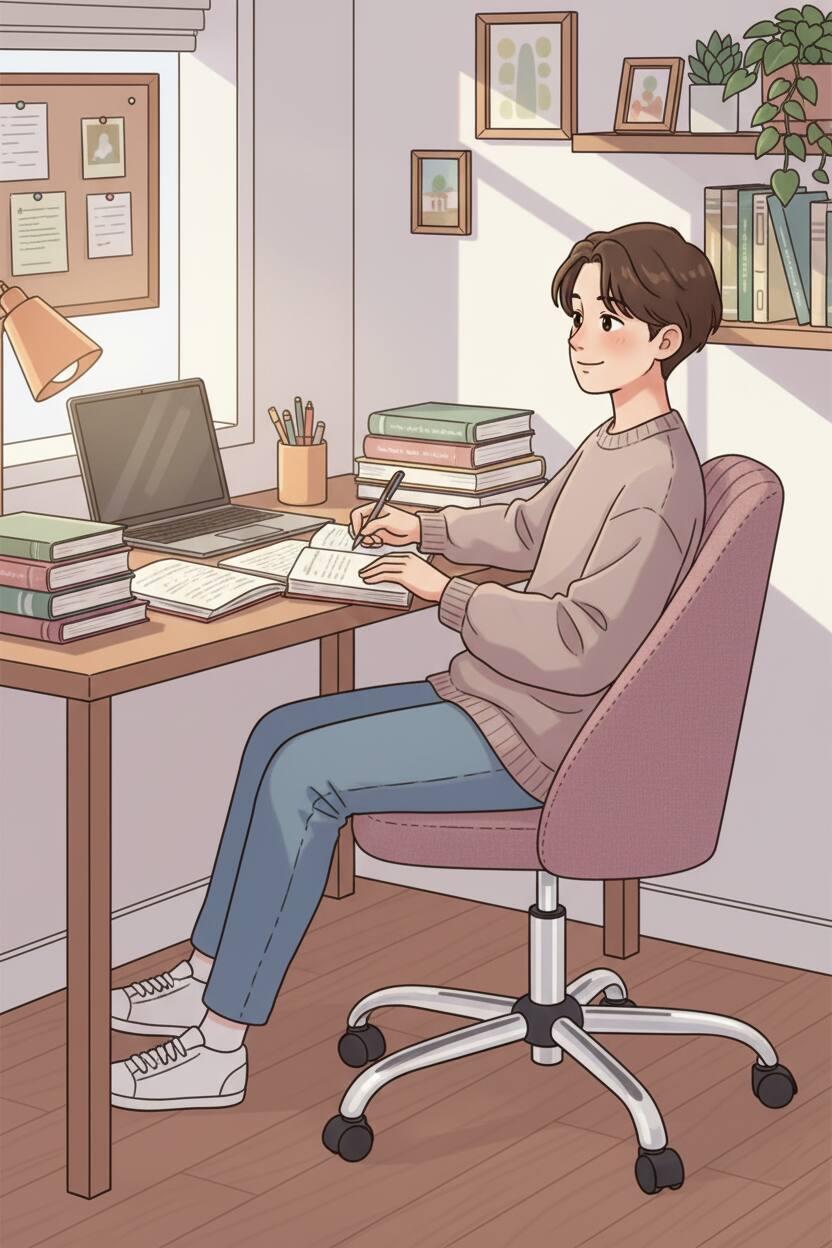 Alt View 2. AOITUN - Armless Office Chair Cute Desk Chair for Dorms and Home Offices - Comfort and Style for Daily Use - Pink.