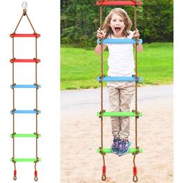 MOSZAR LLC - Climbing Rope Ladder for Kids, Indoor/Outdoor Play, Hanging Swing Accessory