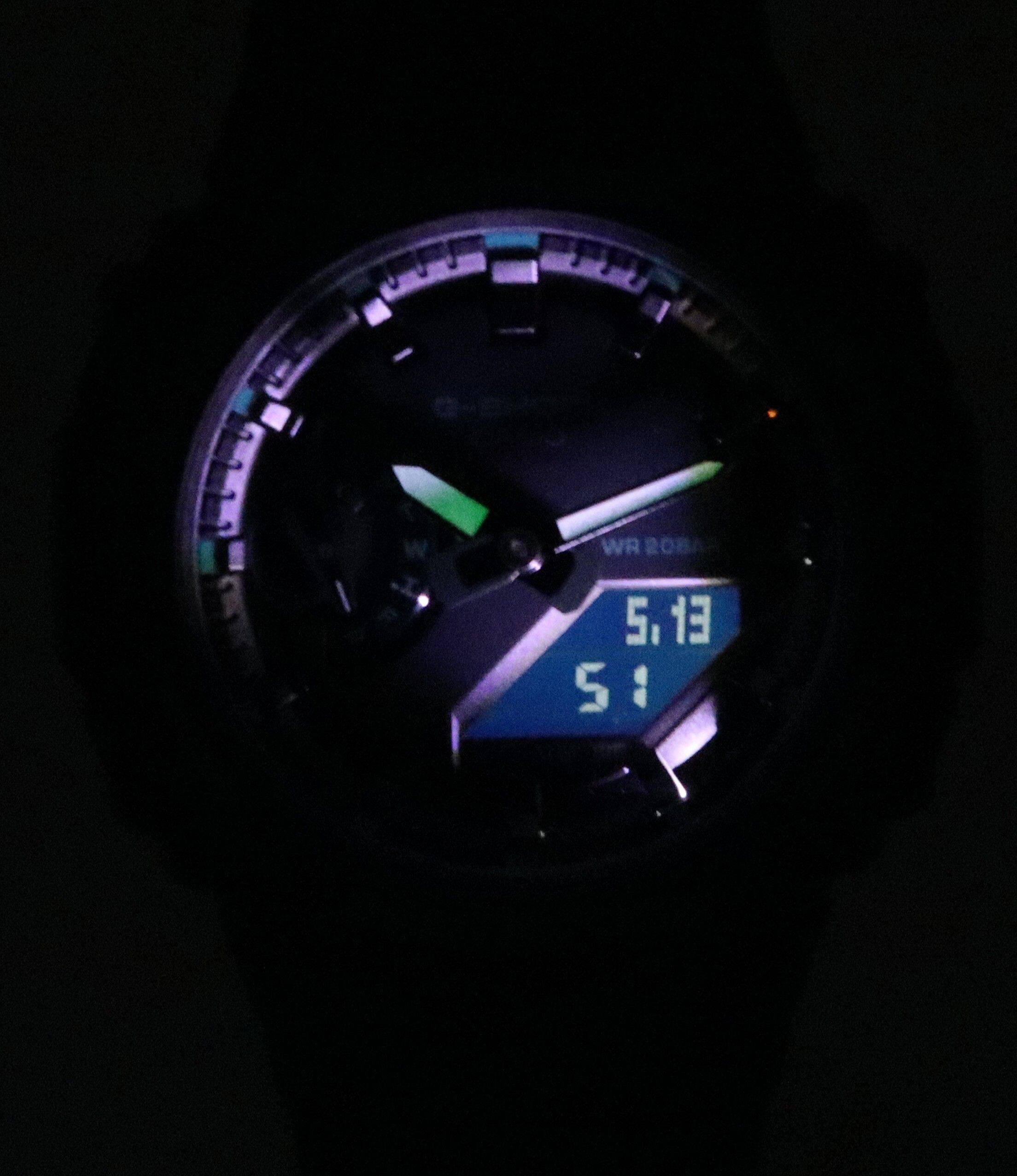 Left. Casio - G-Shock Analog Digital Black Dial Quartz GMA-S2100GA-1A GMAS2100GA-1 200M Women's Watch - Black.