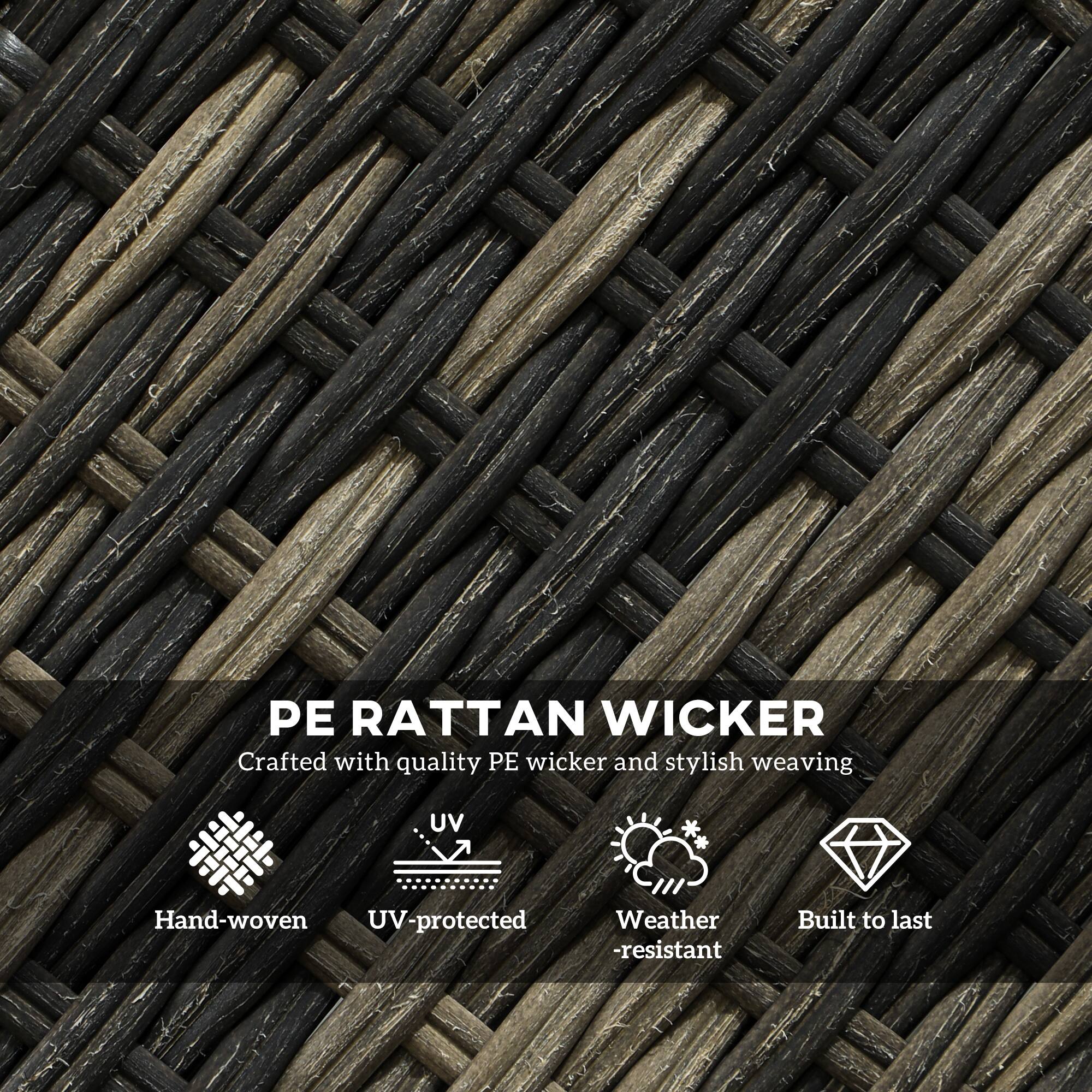 PE RATTAN WICKER, Crafted with quality PE wicker and stylish weaving, Hand-woven, UV-protected, Weather-resistant, Built to last