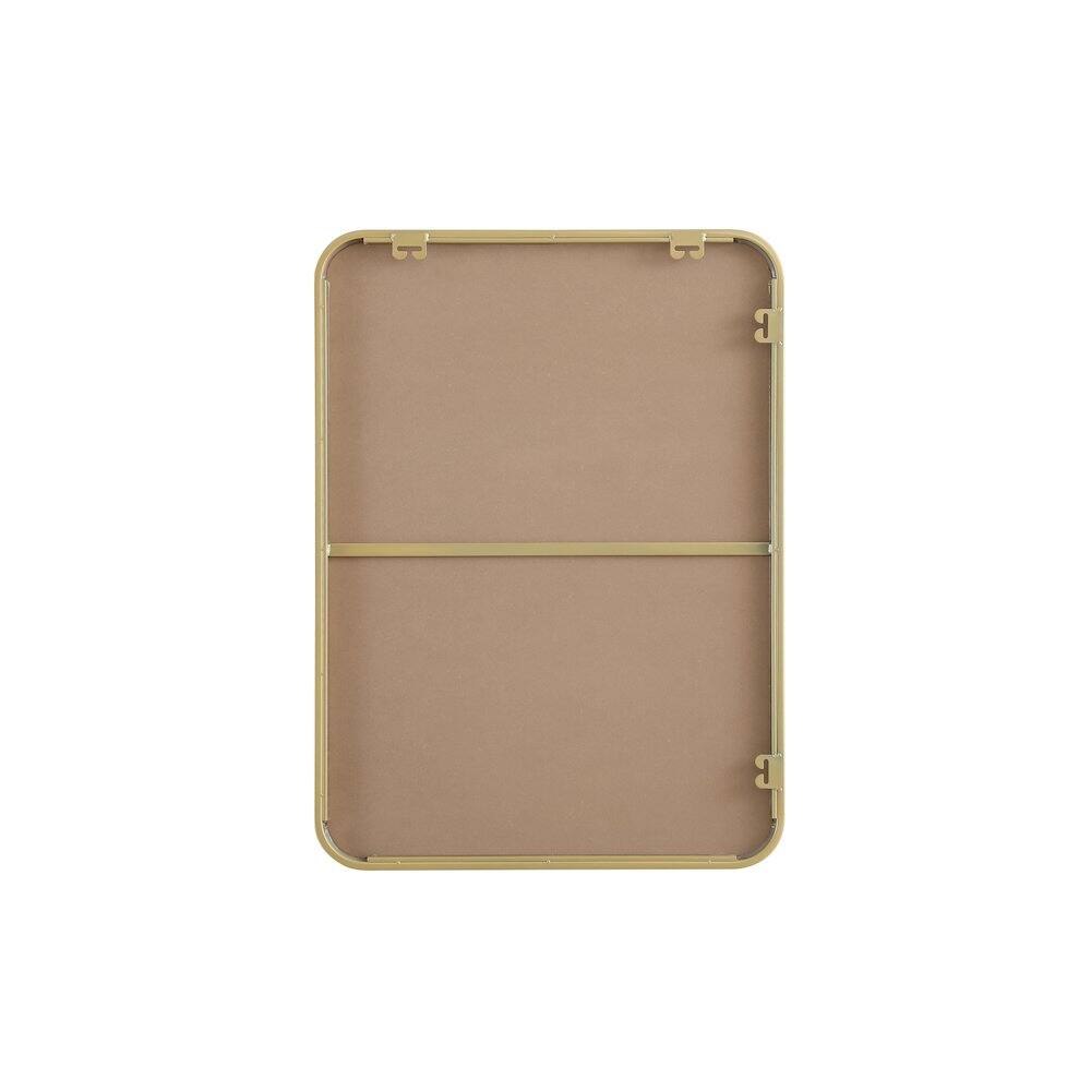 Angle. Elegant Decor - Contour Metal Rectangle Mirror 22x30 in Brass - Brass.