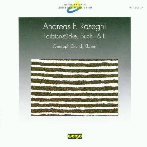 DEUTSCHER MUSIKRAT  
EDITION ZALOGTROSSISCHE MUSIK  
WER 6533-2  

Andreas F. Raseghi  
Farbtonstücke, Buch I & II  
Christoph Grund, Klavier  

wergo