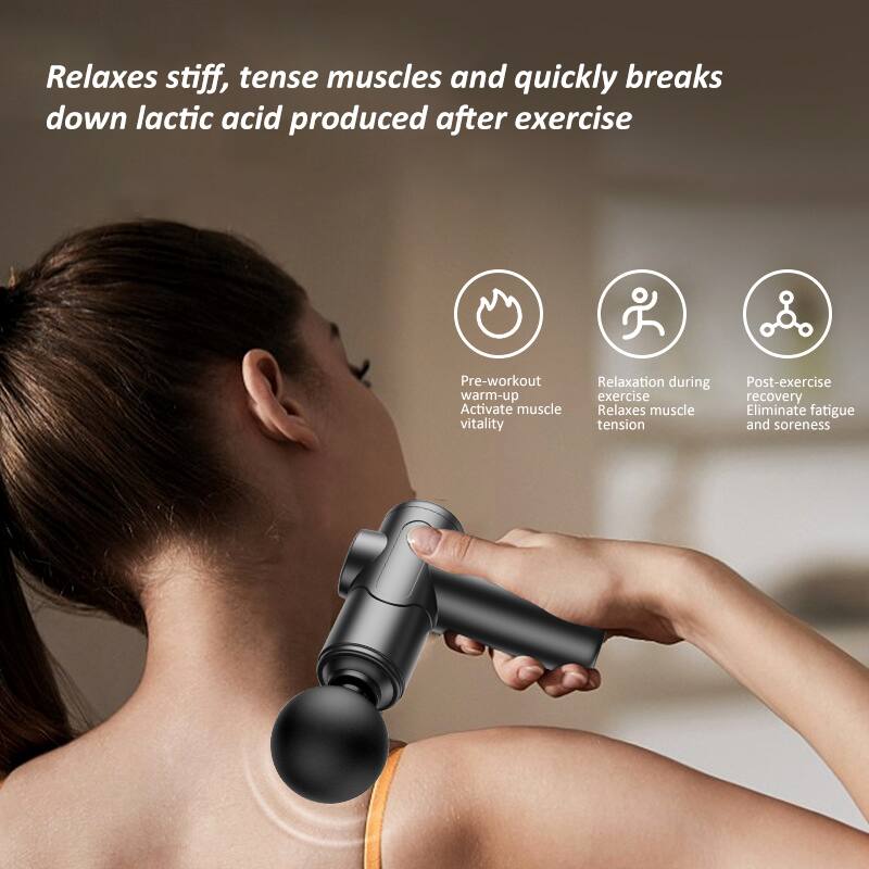 Relaxes stiff, tense muscles and quickly breaks down lactic acid produced after exercise

- Pre-workout warm-up
  - Activate muscle vitality

- Relaxation during exercise
  - Relaxes muscle tension

- Post-exercise recovery
  - Eliminate fatigue and soreness