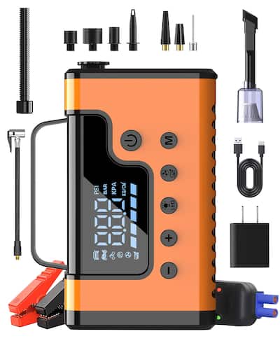 Alpha Digital Car Jump Start, 150PSI Air and Vacuum: 3000A for 8.0 Alpha Digital Car Jump Start, 150PSI Air and Vacuum: 3000A for 8.0
