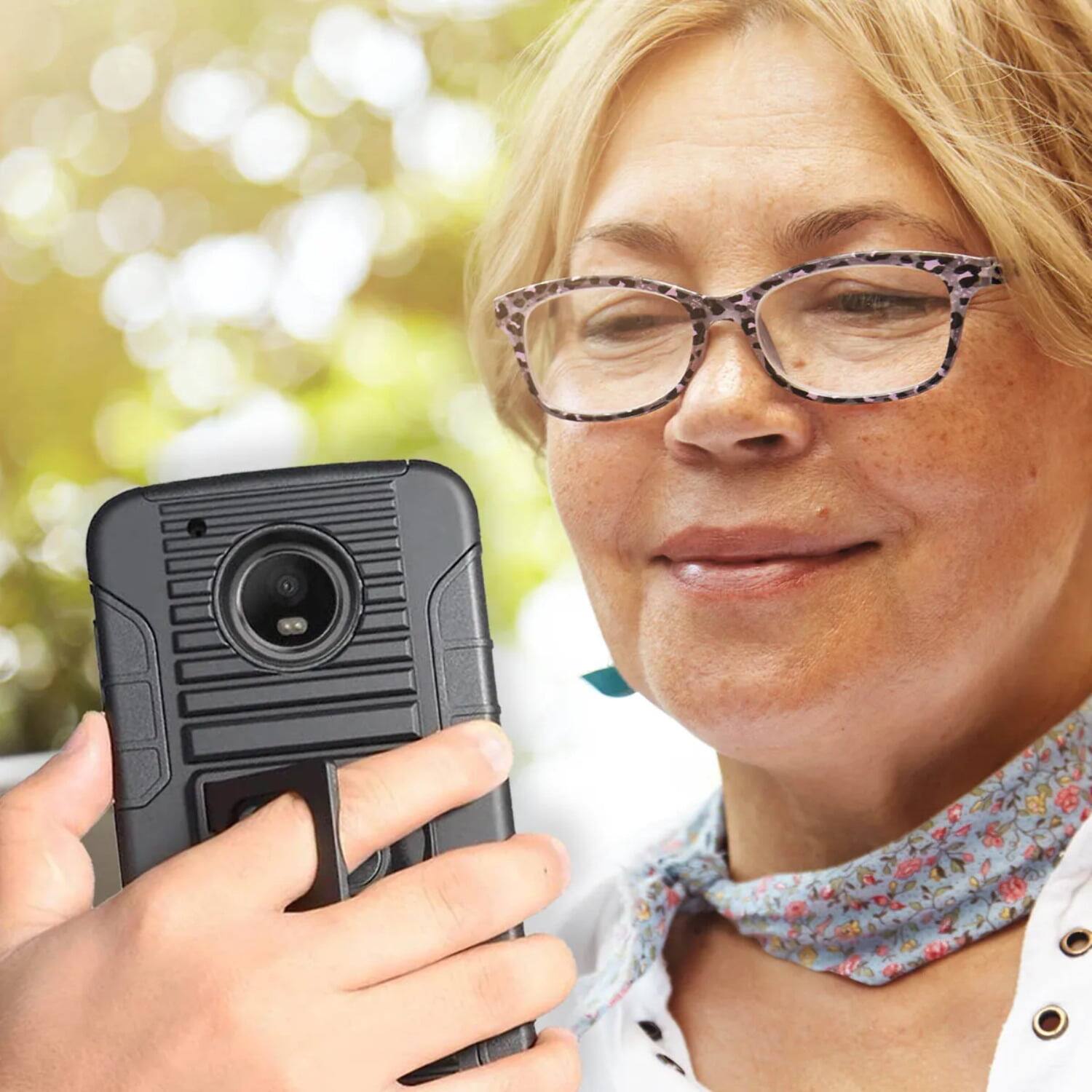 Alt View 3. RomeTech - Rome Tech Dual Layer Holster Case for Moto G5 Plus - Black.